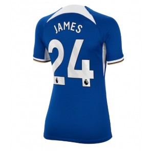 Chelsea Reece James #24 Koszulka Podstawowych Kobiety 2023-24 Krótki Rękaw